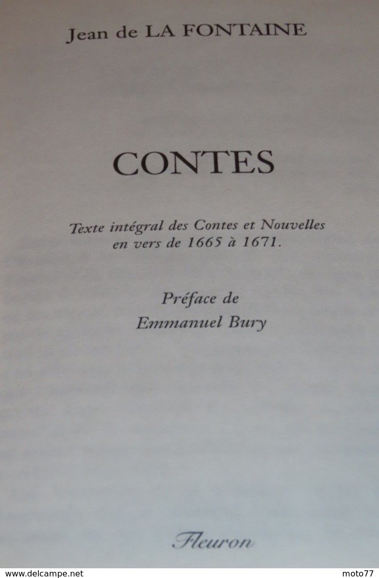 TOME - Tous LES CONTES DE LA FONTAINE - 1996 - Edition Fleuron - Texte intégral des contes et nouvelles - 17