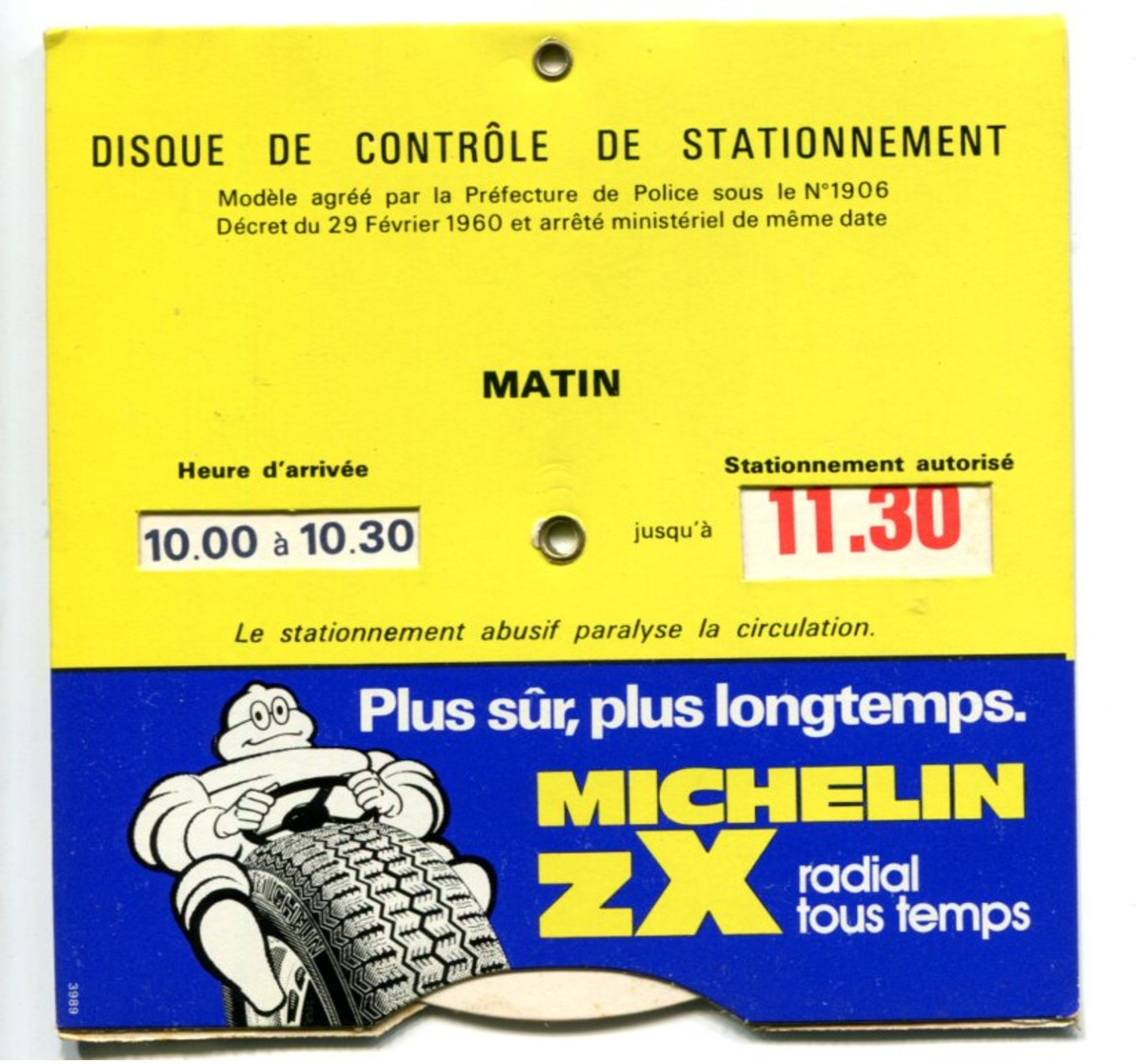 Disque De Stationnement - MICHELIN  Zx Pneu Radial - Automobile - F1