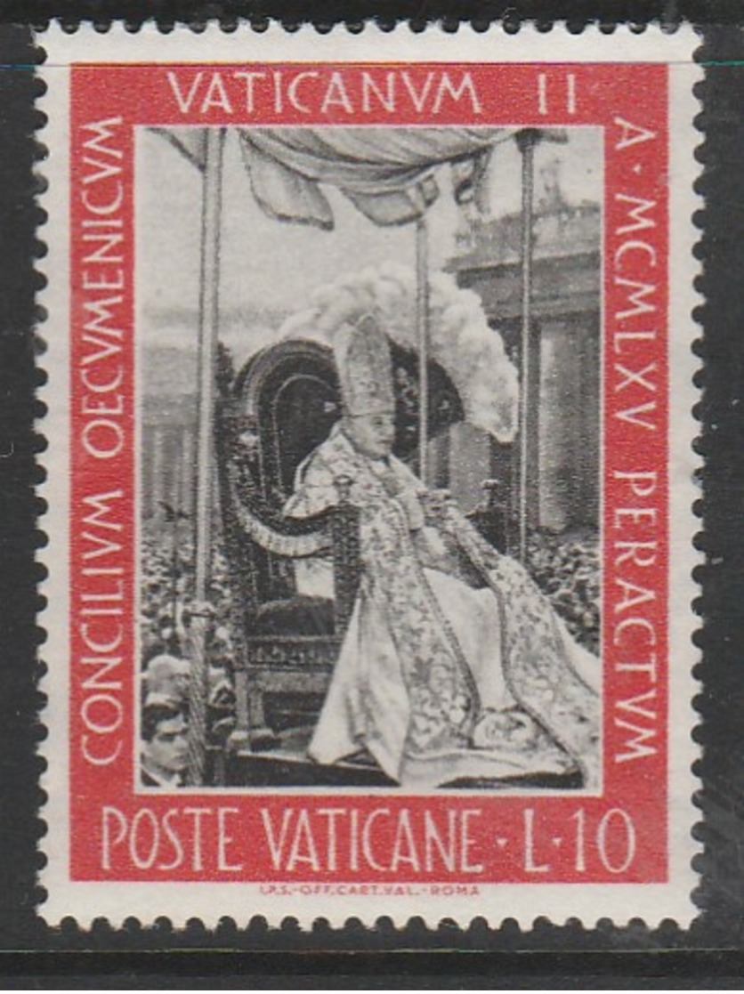 Vatican City 1966 The Church Council 10L Red/black SW: 507 ** MNH - Neufs