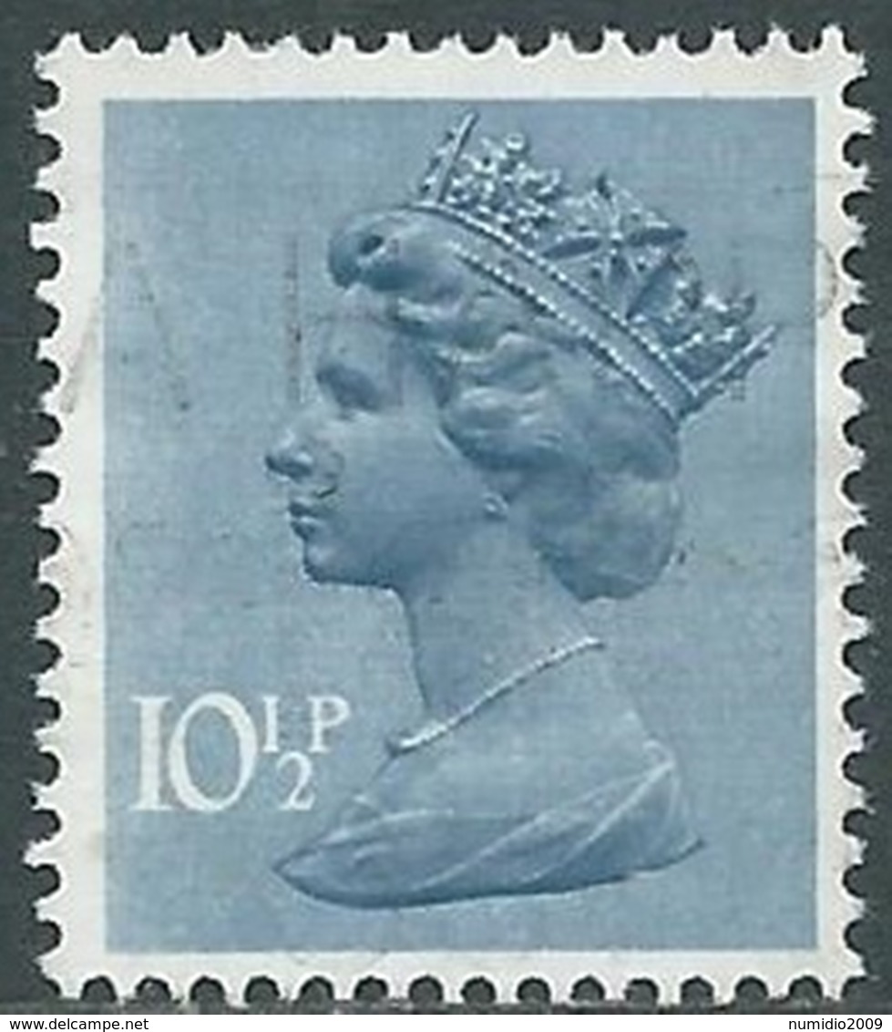 1978 GRAN BRETAGNA USATO EFFIGIE REGINA ELISABETTA II 10 1/2 P - RC2-10 - Gebraucht