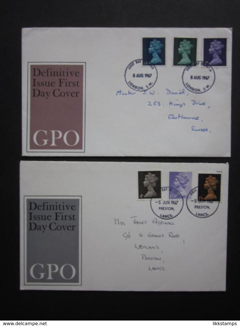 1967 MACHIN DEFINITIVES WITH FIRST DAY OF ISSUE POSTMARK.(B) #00978 - 1952-1971 Pre-Decimal Issues