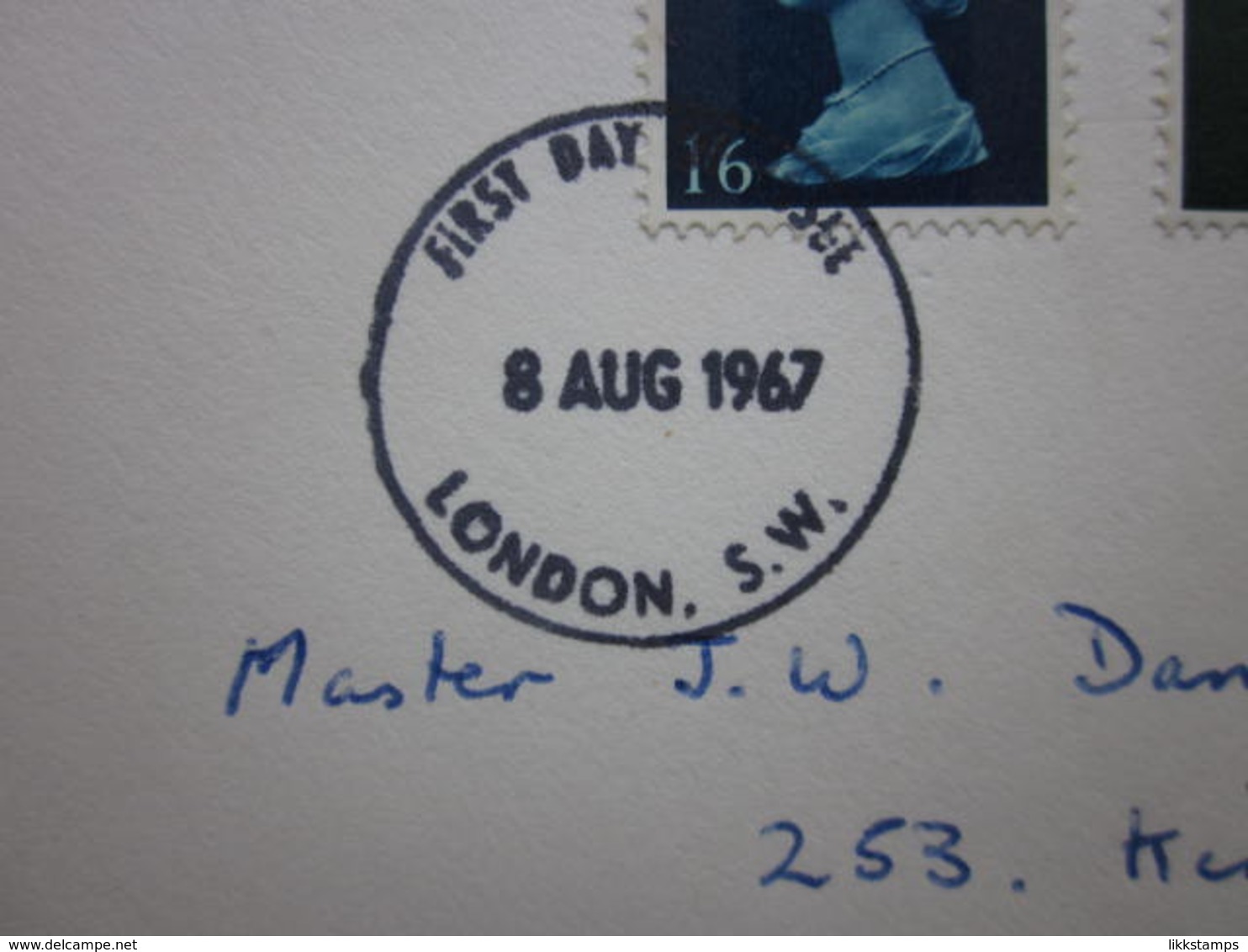 1967 MACHIN DEFINITIVES WITH FIRST DAY OF ISSUE POSTMARK.(B) #00978 - 1952-1971 Pre-Decimal Issues