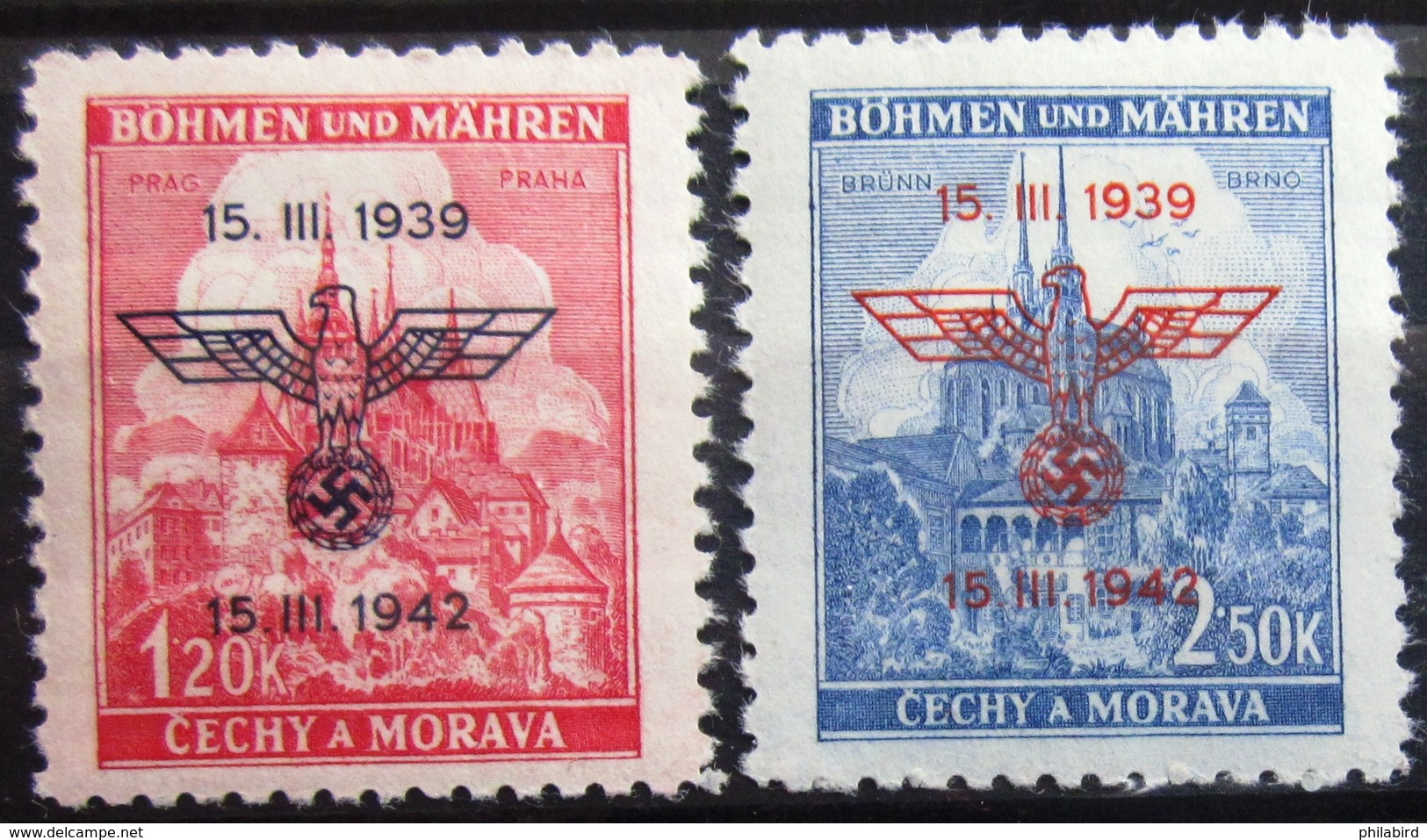 ALLEMAGNE Occupation En BOHEME-MORAVIE                N° 76 A/B                      NEUF** - Besetzungen 1938-45