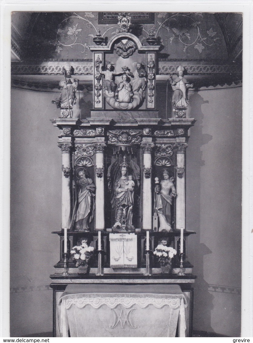Enney, Chapelle, Autel En Bois Sculpté, 1717, Par M. Gollas De Charmey Format 10 X 15 - Enney