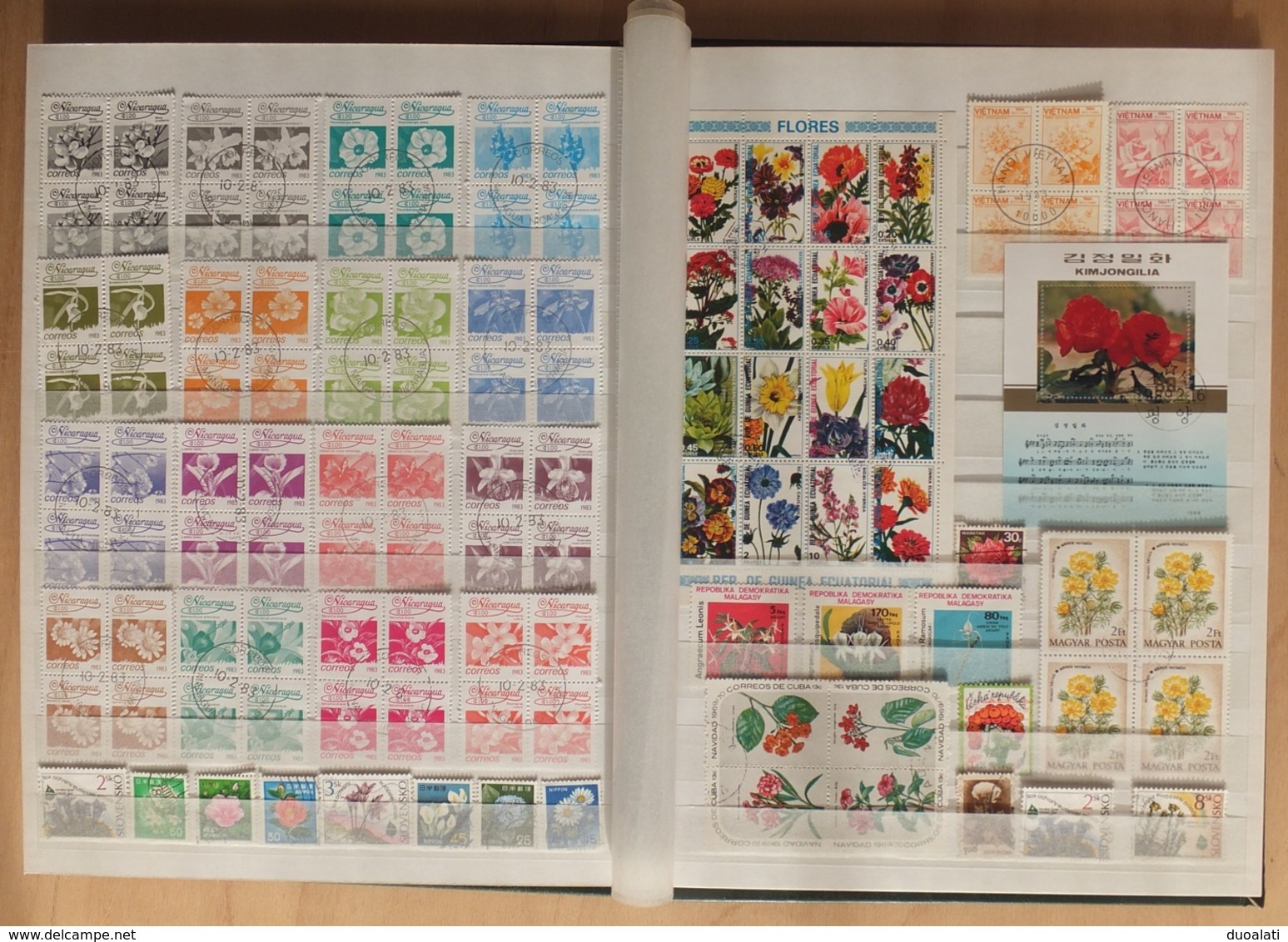 Collection of stamps on topic Plants Flowers Roses with album