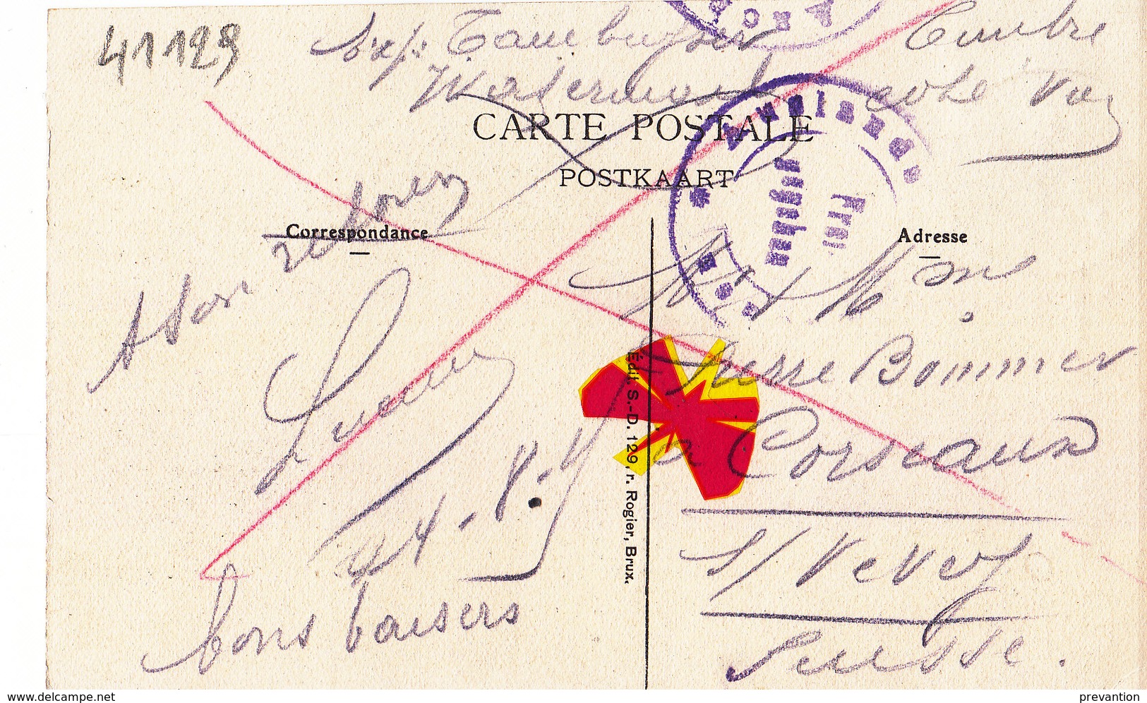 BOOM - La Poste - Carte Circulée En 1915  Sous Cachet Postal Allemand - Boom