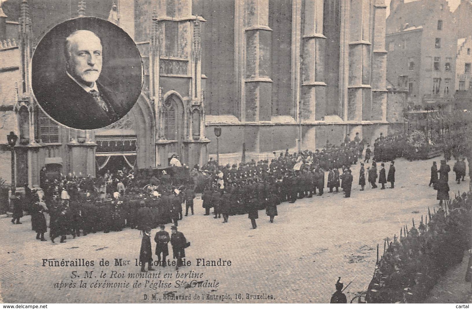 BRUXELLES - Funérailles De Mr Le Comte De Flandre - S.M. Le Roi Montant En Berline Après La Cérémonie - Fêtes, événements