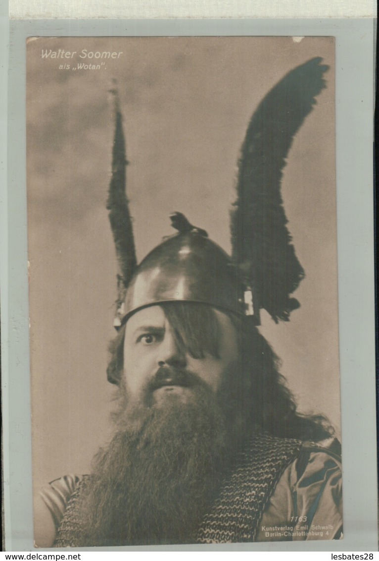 ARTISTE PORTRAIT Photo  Walter Soomer (Baritone/Bass)  "Wotan"  Dresten 1913 -JAN 2020 Gera 71 - Oper