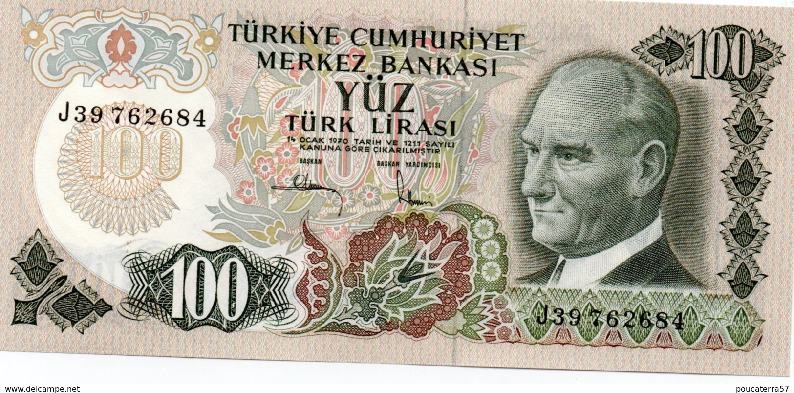 TURKEY=1970    100  LIRA     P-189    UNC - Turquie