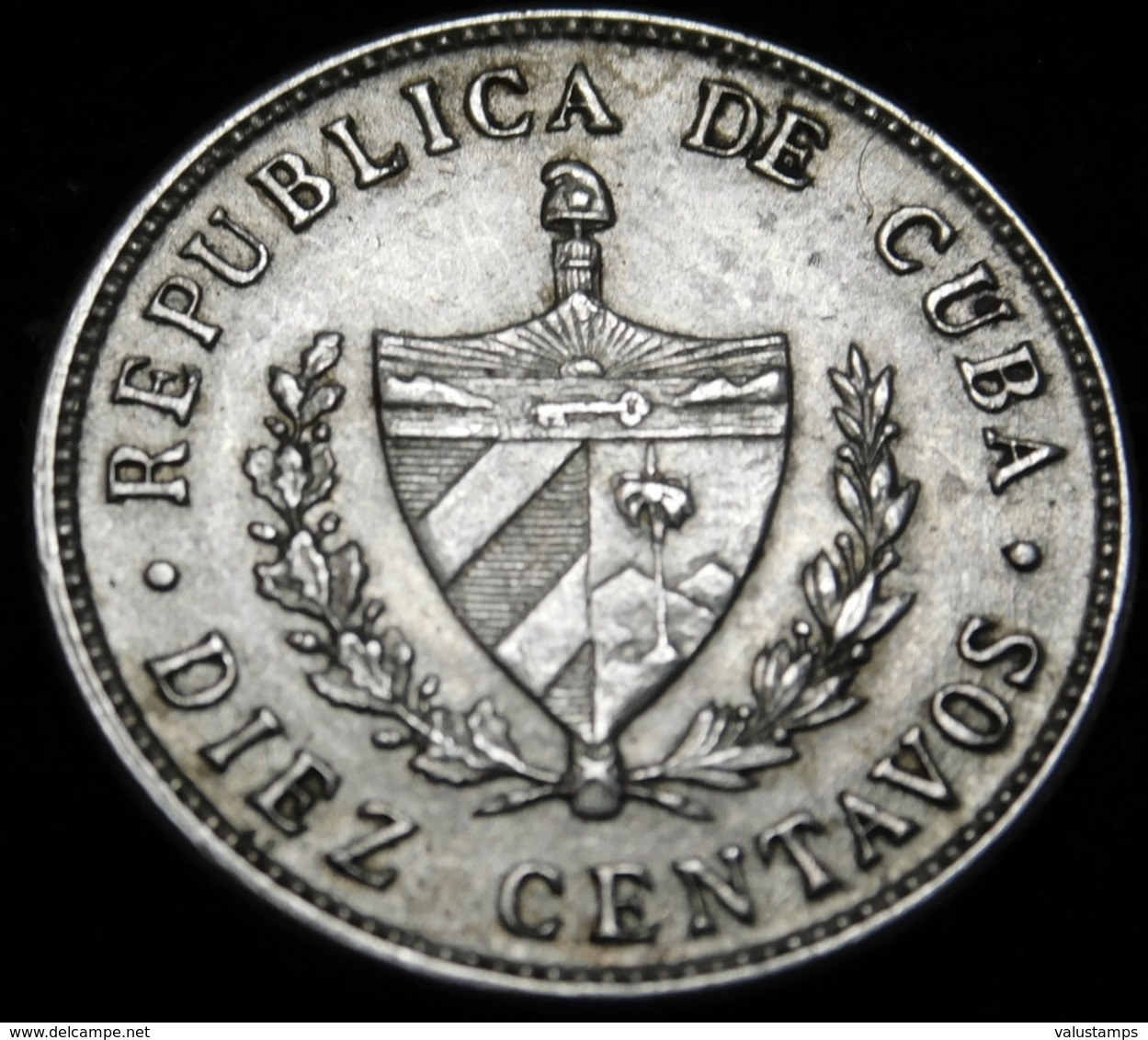 1948  Republica De Cuba Diez Centavos  Almost Uncirculated??  Silver Coin A46-850 - Cuba