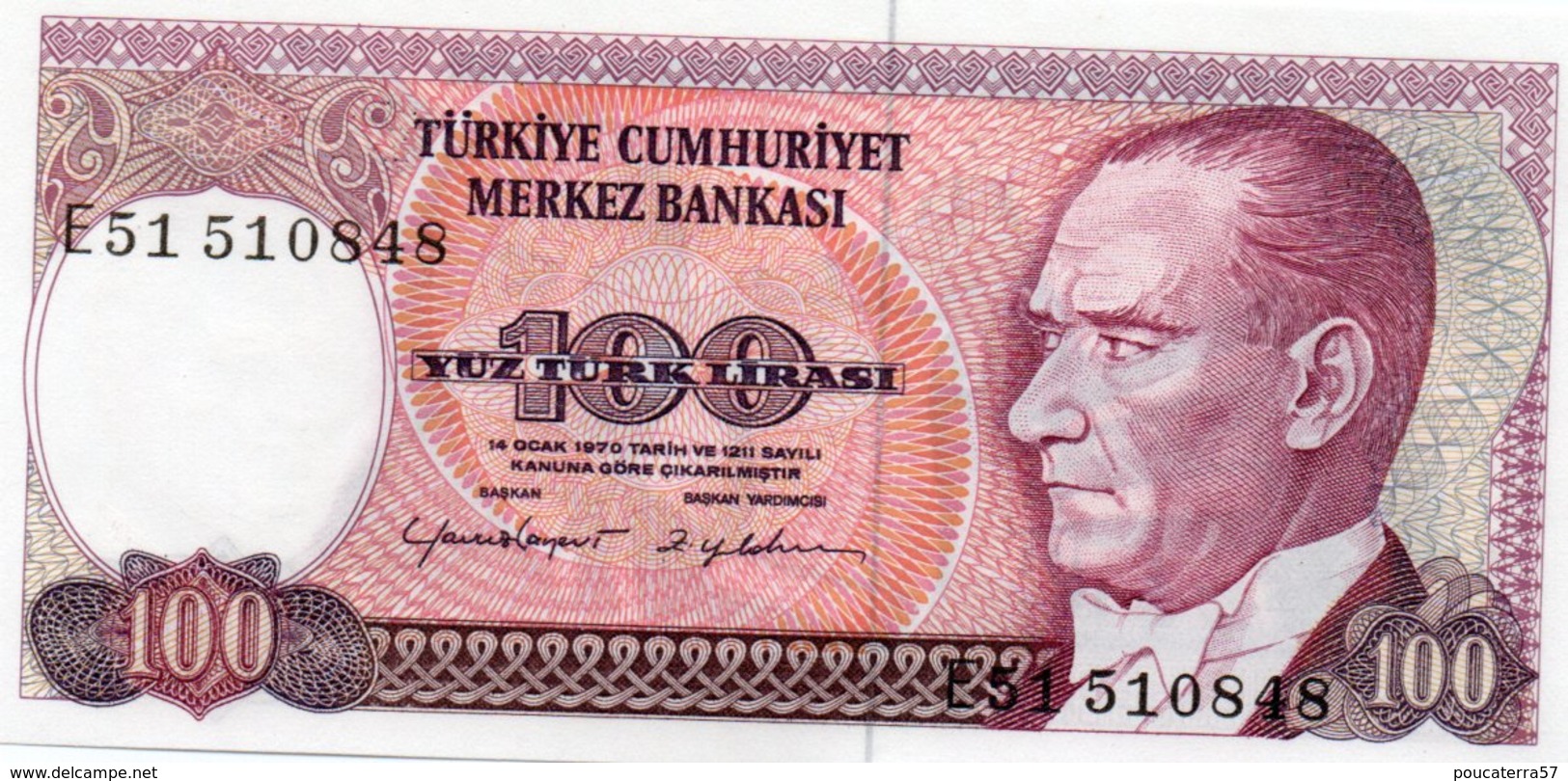 TURKEY=1970    100  LIRA     P-194b    UNC - Türkei