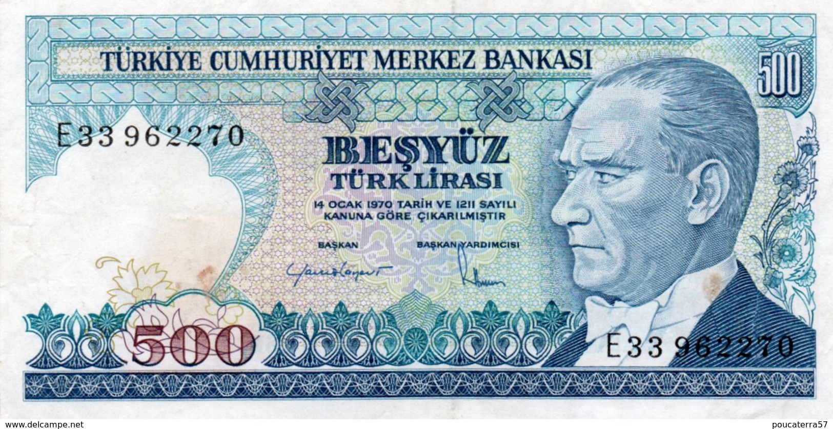 TURKEY=1970    500  LIRA     P-195    UNC - Türkei