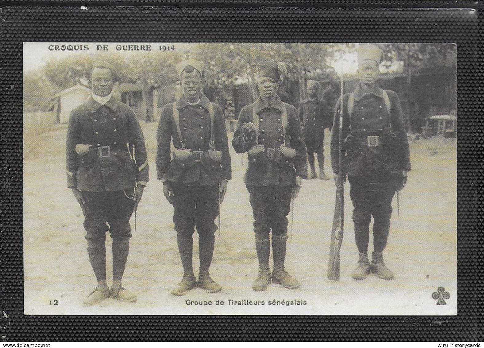 AK 0404  Croquis De Guerre 1914 - Groupe De Tirailleurs Sénégalais - Krieg, Militär