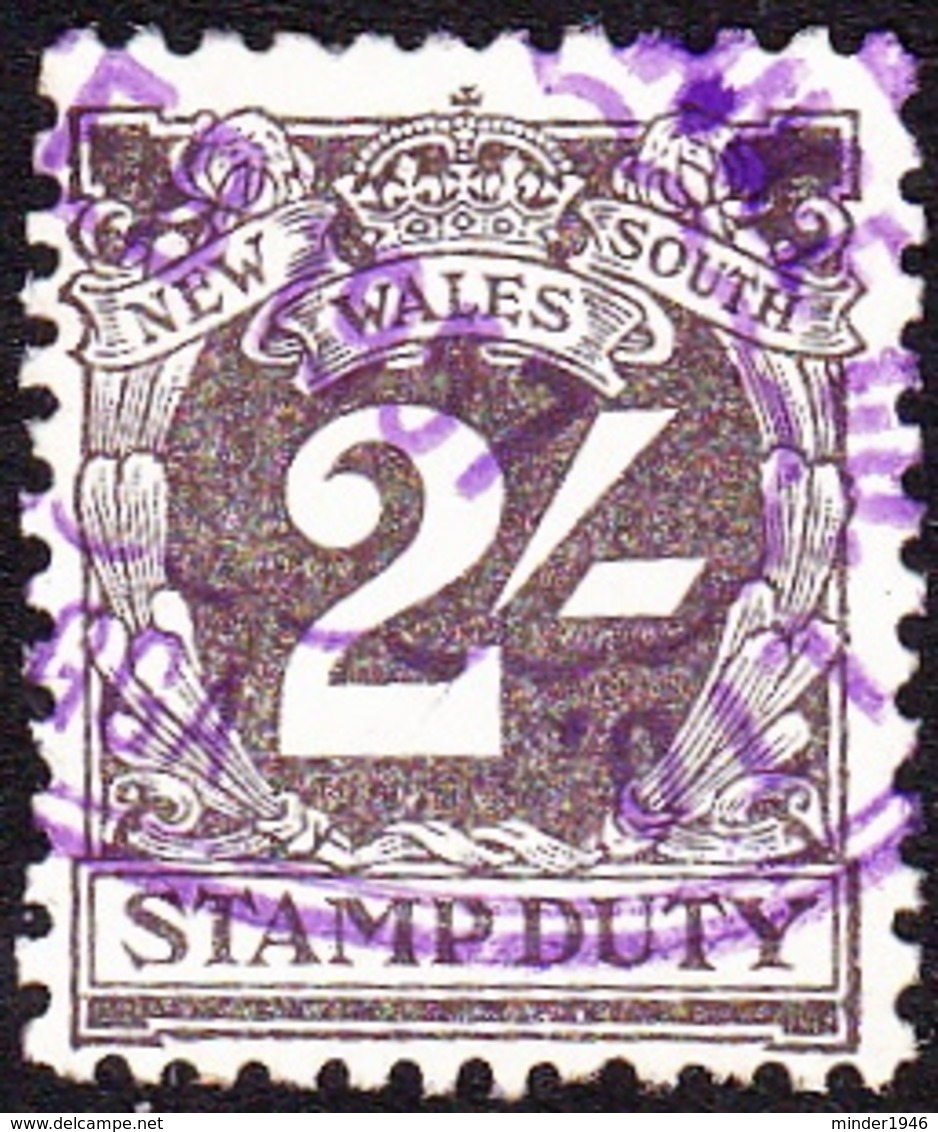 NEW SOUTH WALES 2/- Deep Mauve Revenue Stamp Duty FU - Revenue Stamps