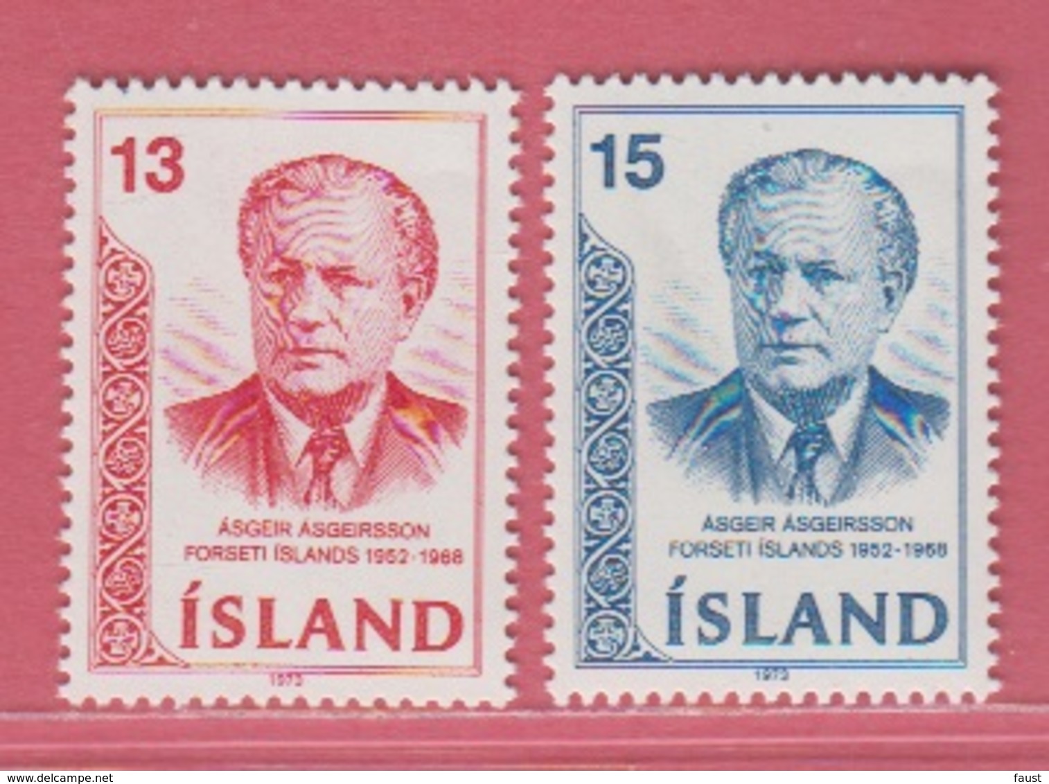 1973 **Islande  (sans Charn., MNH, Postfrish)  Yv  433/4		Mi  480/1		FA  517/8 - Neufs