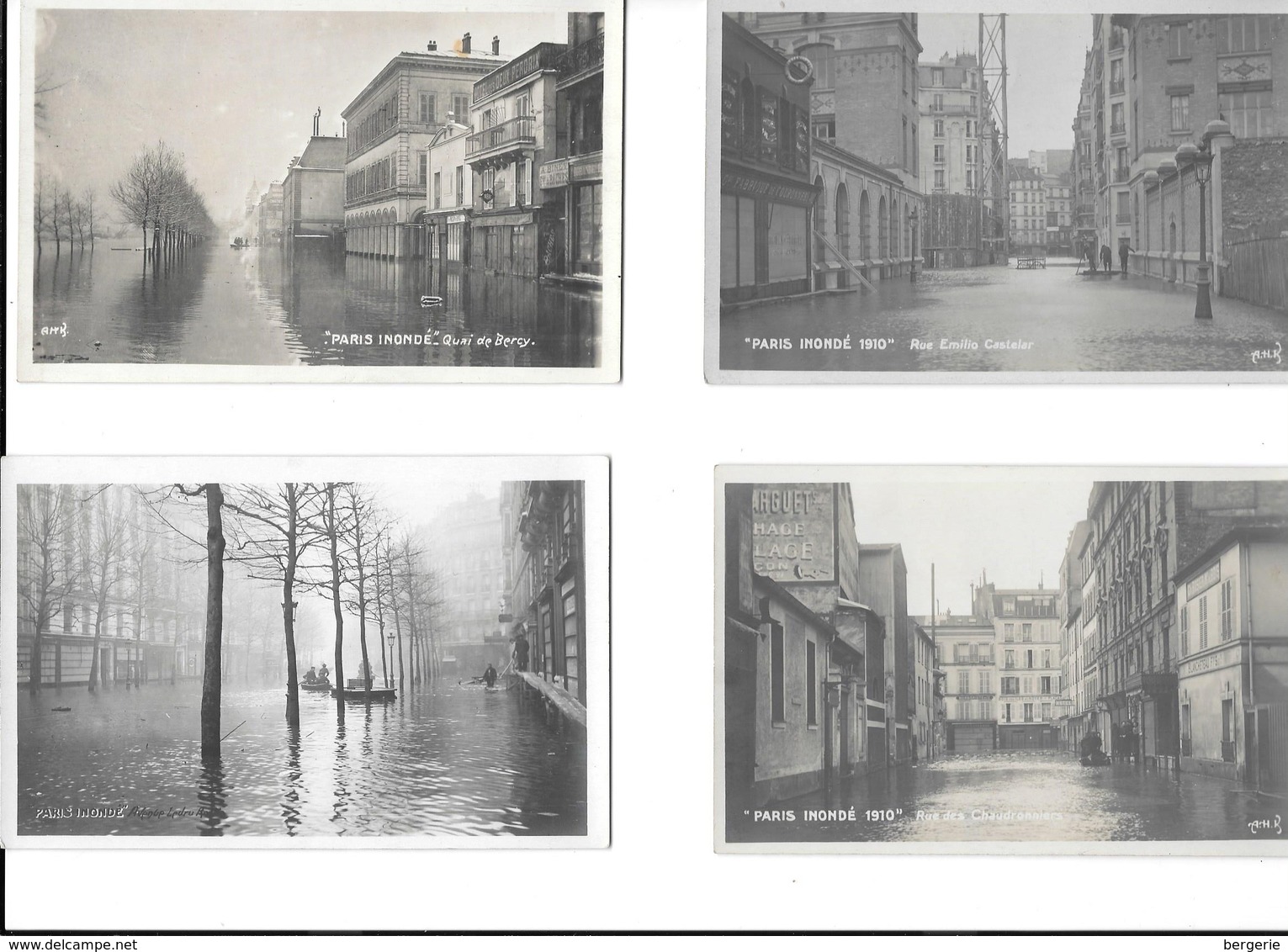 12/25     75   Paris     Inondations De Paris 1910  6 Cartes Photo - Inondations De 1910