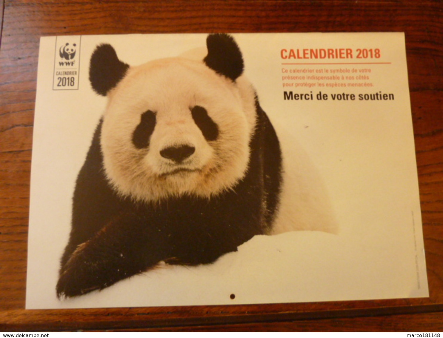 Calendrier 2018 WWF - Autres & Non Classés