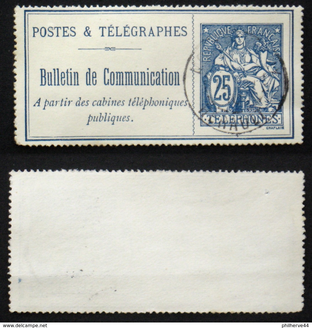 TELEPHONE N° 24 25c Bleu TB Cote 5€ - Telegrafi E Telefoni