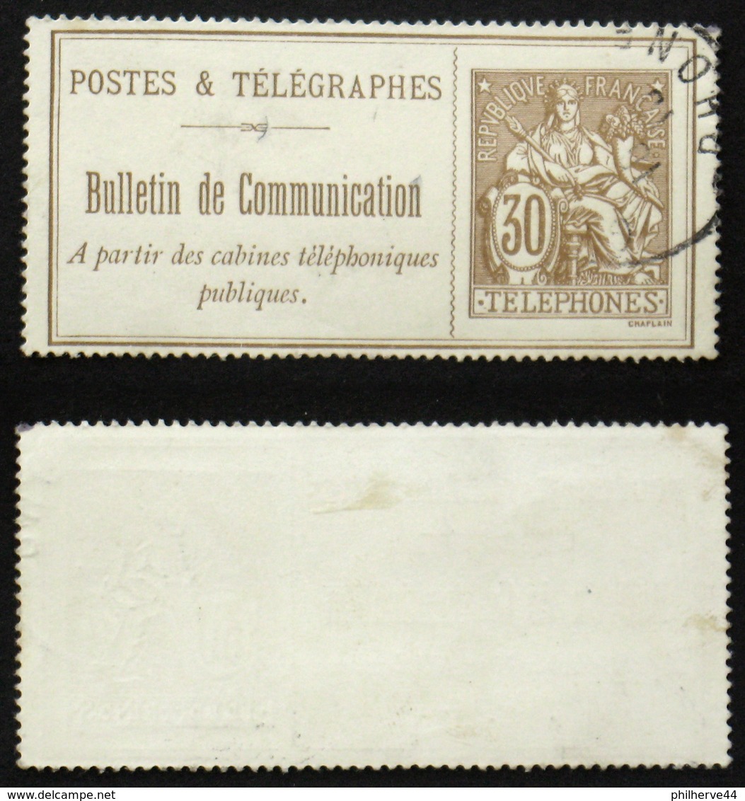 TELEPHONE N° 25 30c Brun TB Cote 13€ - Telegraph And Telephone