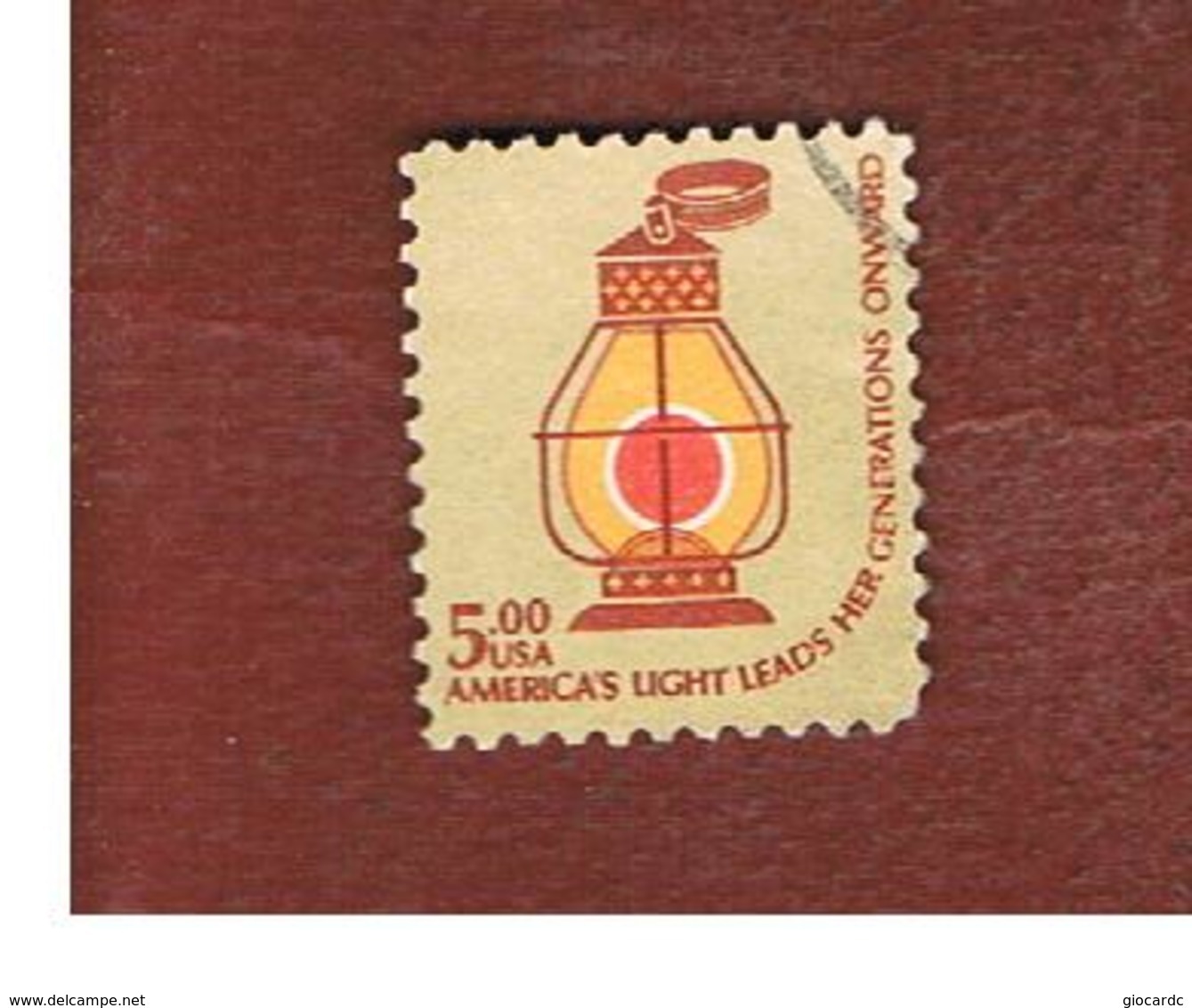 STATI UNITI (U.S.A.) - SG 1594a  - 1979  AMERICAN SERIE:  LANTERN  5 $   - USED - Usados