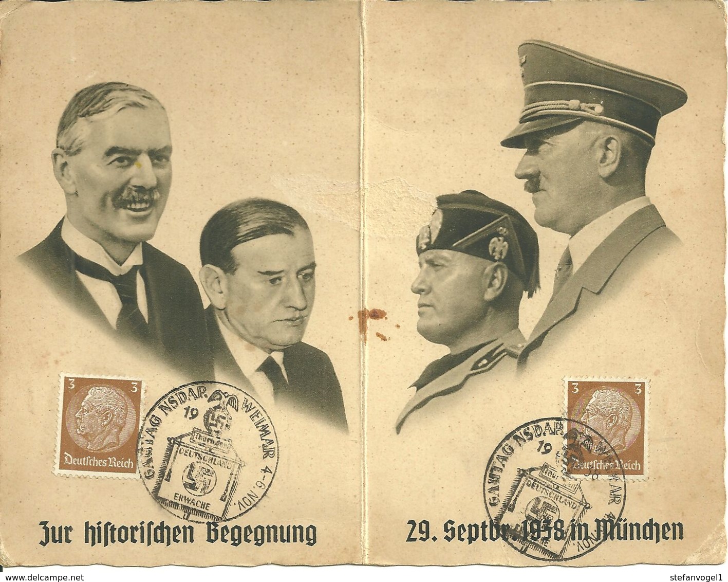 Weimar - HSSt. Gautag NSDAP 4.-6. 1938 - Maschinenstempel (EMA)