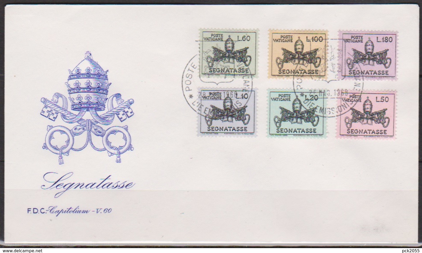 Vatikan 1968 FDC Mi-Nr.19 - 24 Portomarken ( D1674 )günstige Versandkosten - FDC