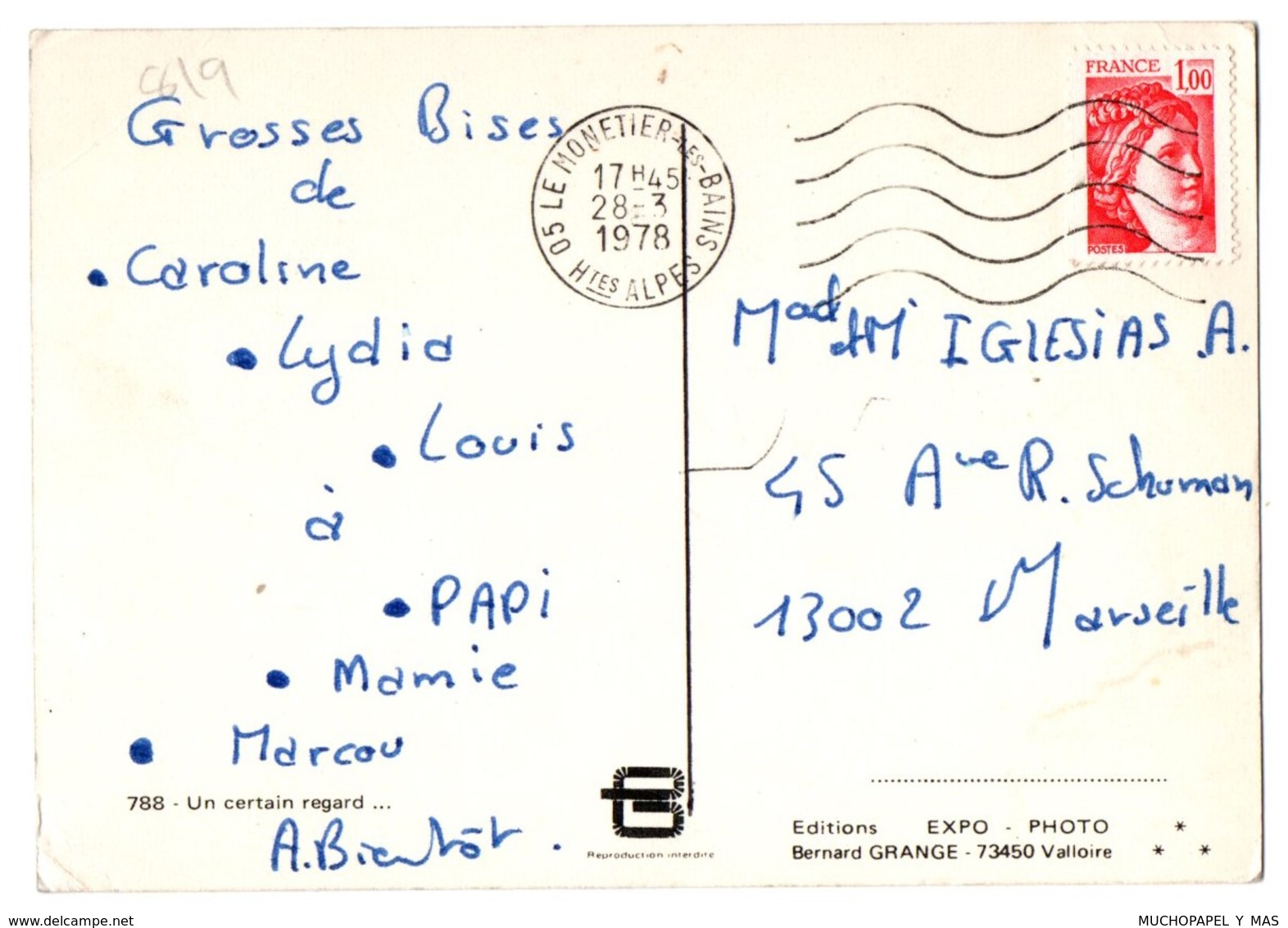 FRANCE POSTAL POST CARD BURRO BURROS BURRITO DONKEY DONKEYS BORRICO ÂNE MULI DONK 788 UN CERTAIN REGARD WITH STAMP...VER - Burros