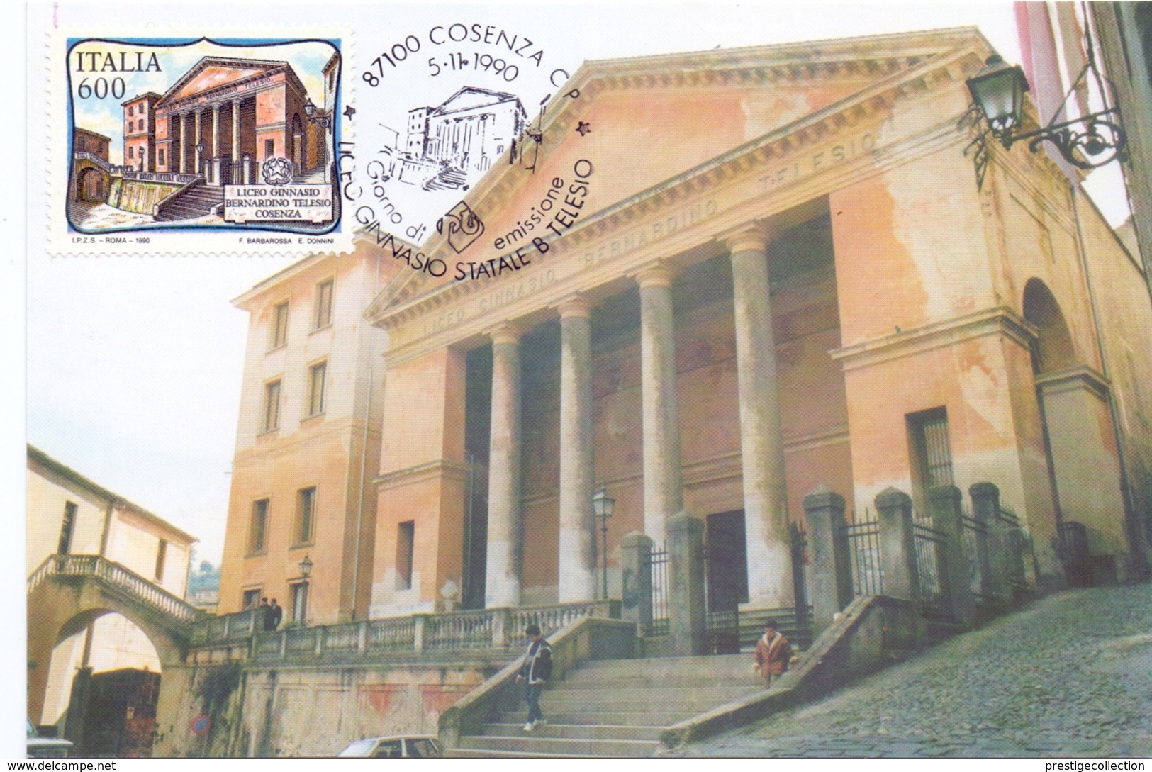 COSENZA LICEO GINNASIO BERNARDINO TELESIO  1990 MAXIMUM POST CARD (GENN200406) - Monumenti