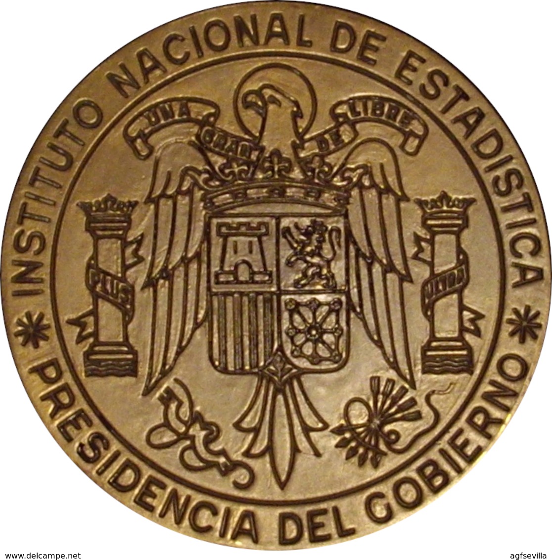 ESPAÑA. MEDALLA I CENTENARIO INSTITUTO NACIONAL DE ESTADÍSTICA. 1.956. BRONCE. ESPAGNE. SPAIN MEDAL - Professionnels/De Société