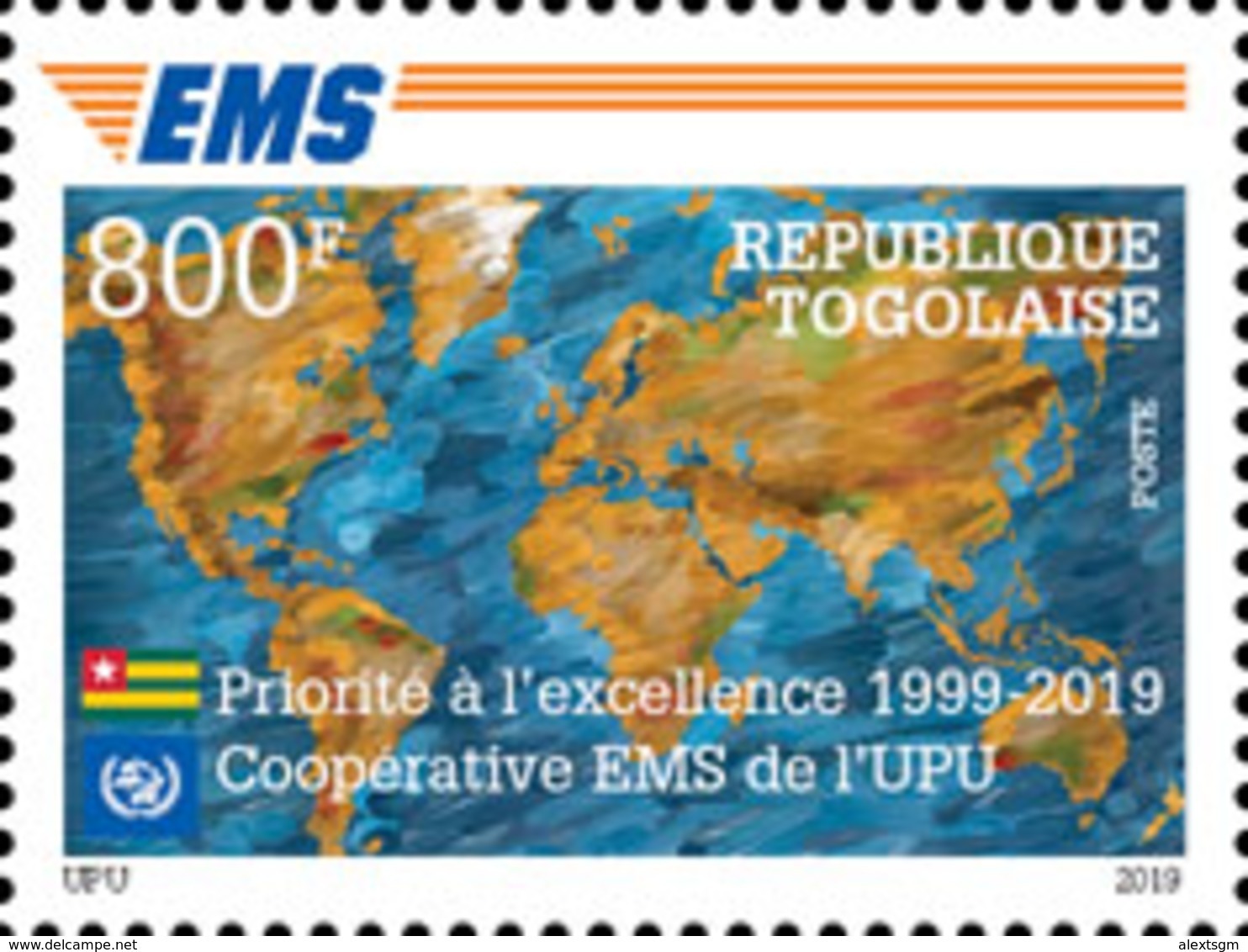 TOGO 2019 - UPU EMS Cooperative, 1v. Joint Issue - Emissioni Congiunte