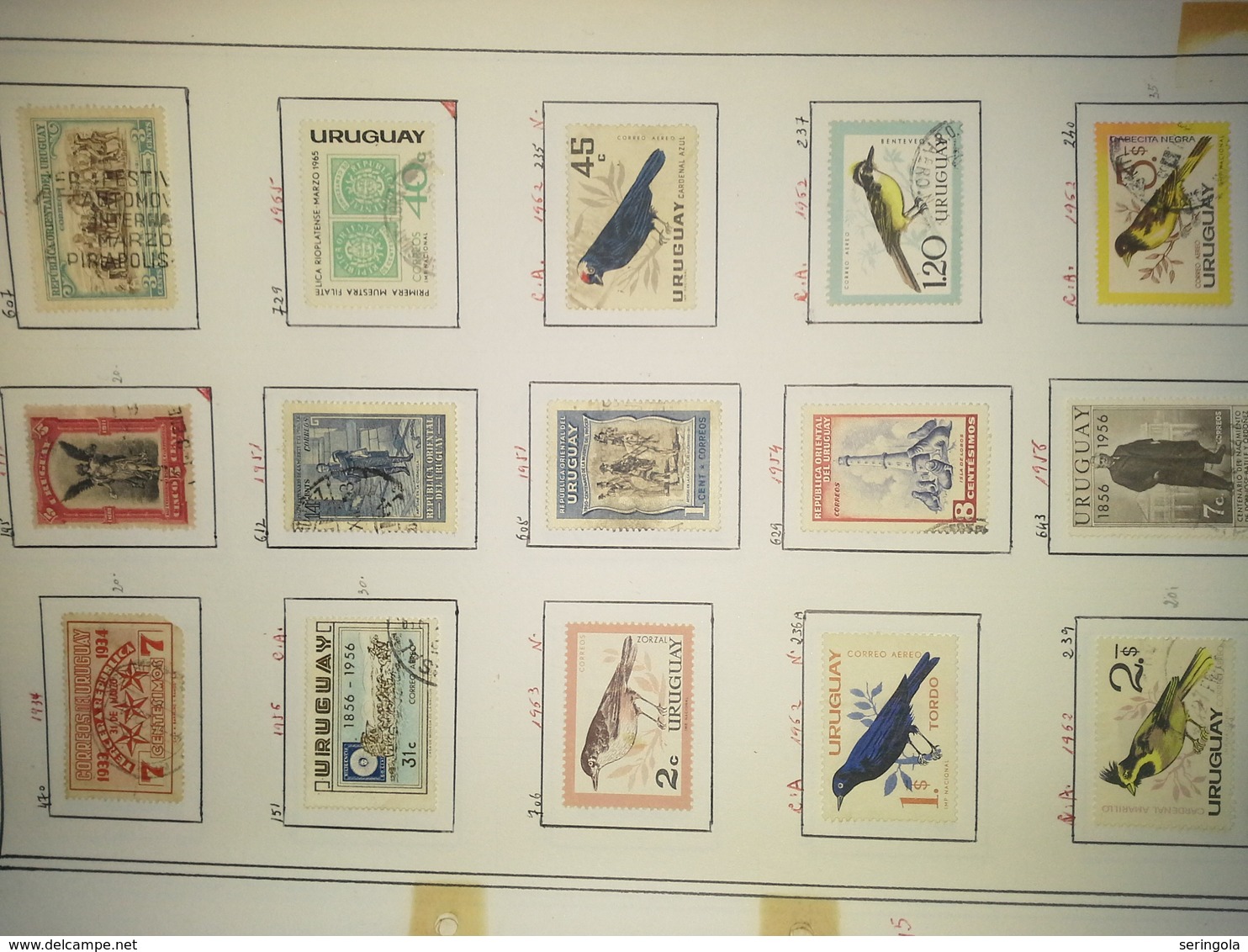 Lot stamps Uruguai,  Equador,  Columbian