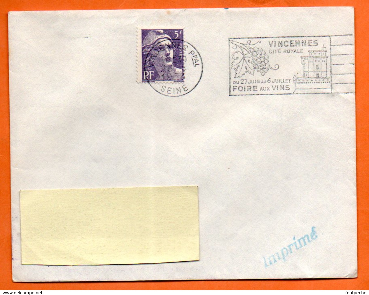 VINCENNES  CITE ROYALE  1953 Lettre Entière N° MN 105 - Mechanical Postmarks (Advertisement)