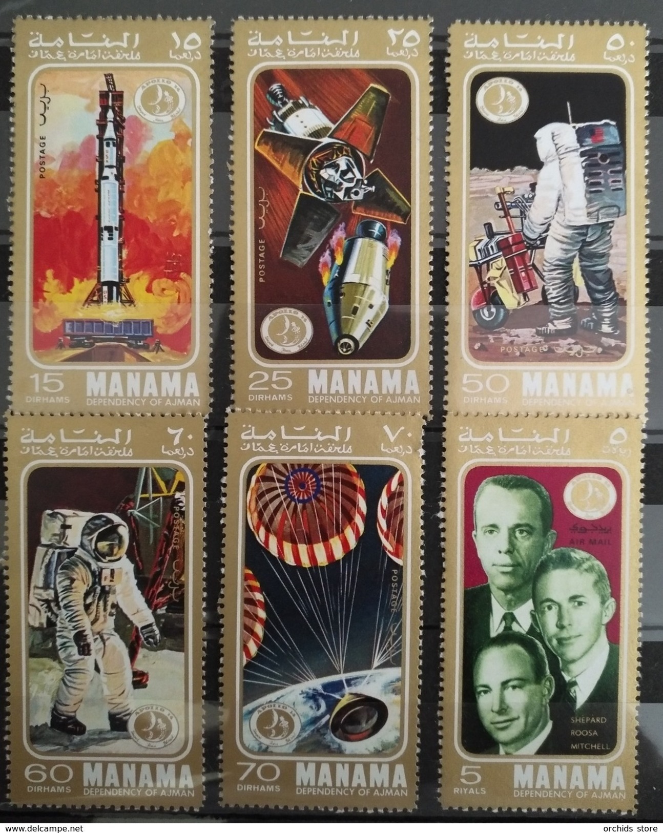 TS28 - Ajman MANAMA 1971 Mi. 412-417 Complete Set 6v. MNH - Space Exploration, Apollo 14 - Manama