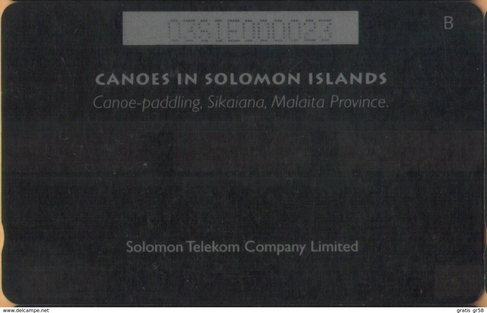 Solomon Island - SOL-12, GPT, 03SIE, Canoe-Paddling, Sikaiana (Logo '95), 50 SI$, 1995, Used - Salomon