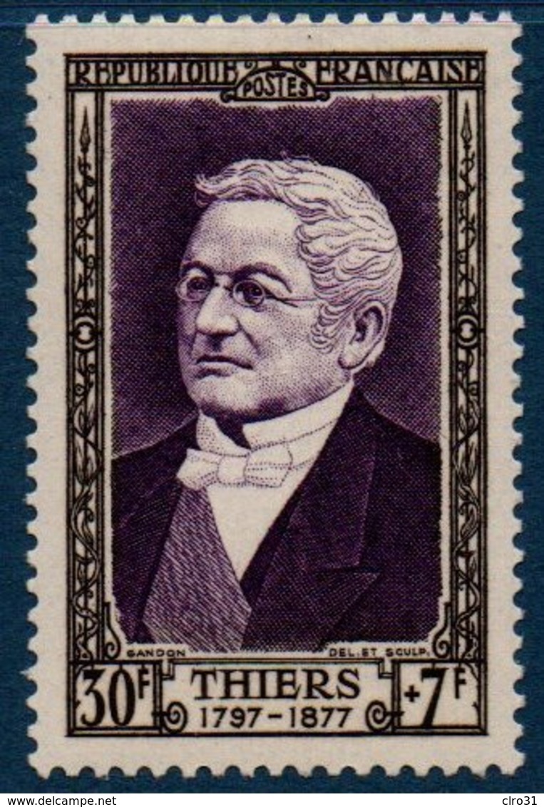 FR 1952   Célébrités De XIXème Siècle : Adolphe Tiers  N°YT  935  ** MNH - Nuovi