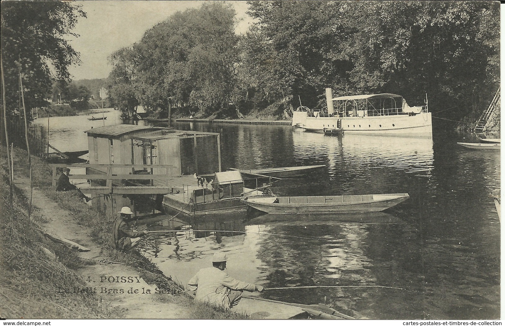 * POISSY , Le Petit Bras De La Seine , CPA ANIMEE - Poissy