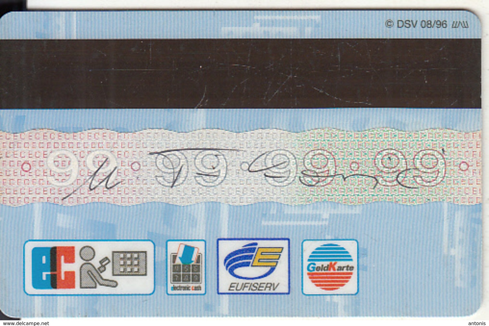 GERMANY - Nassauische Sparkasse Bank(Naspa)(reverse DSV), Eurocheque, 08/96, Used - Geldkarten (Ablauf Min. 10 Jahre)