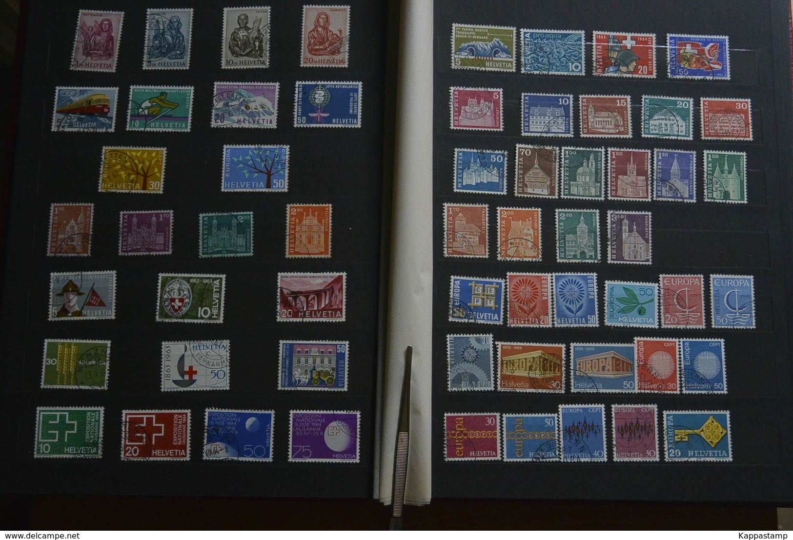 Svizzera magnifica collezione di francobolli in 4 album usati(31521