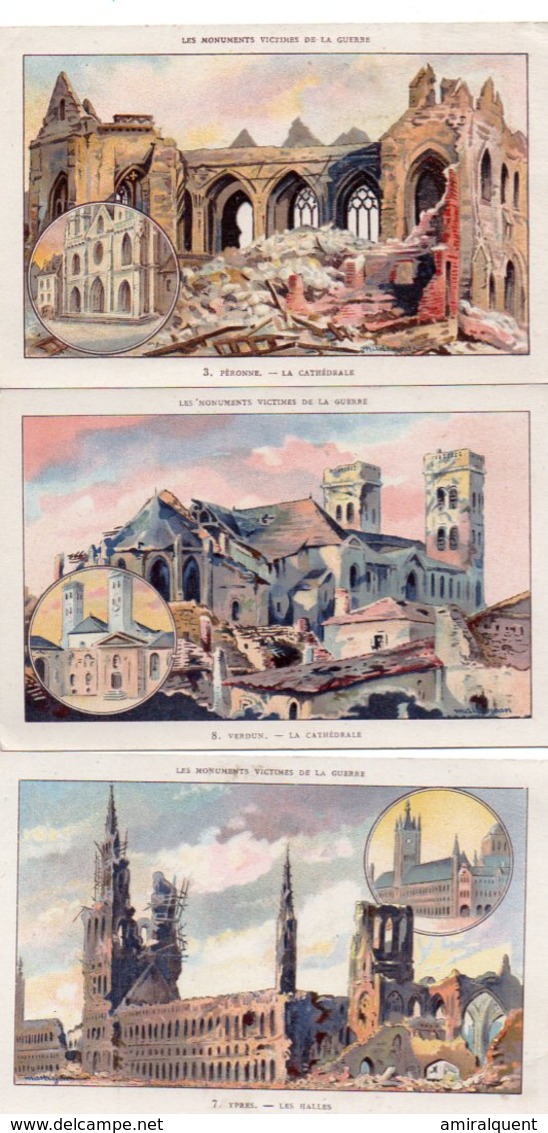 Lot De 9 Cartes Monuments Victimes De La Guerre Reims,albert,arras,st Quentin,peronne,verdun,ypres,noyon - Oorlog 1914-18