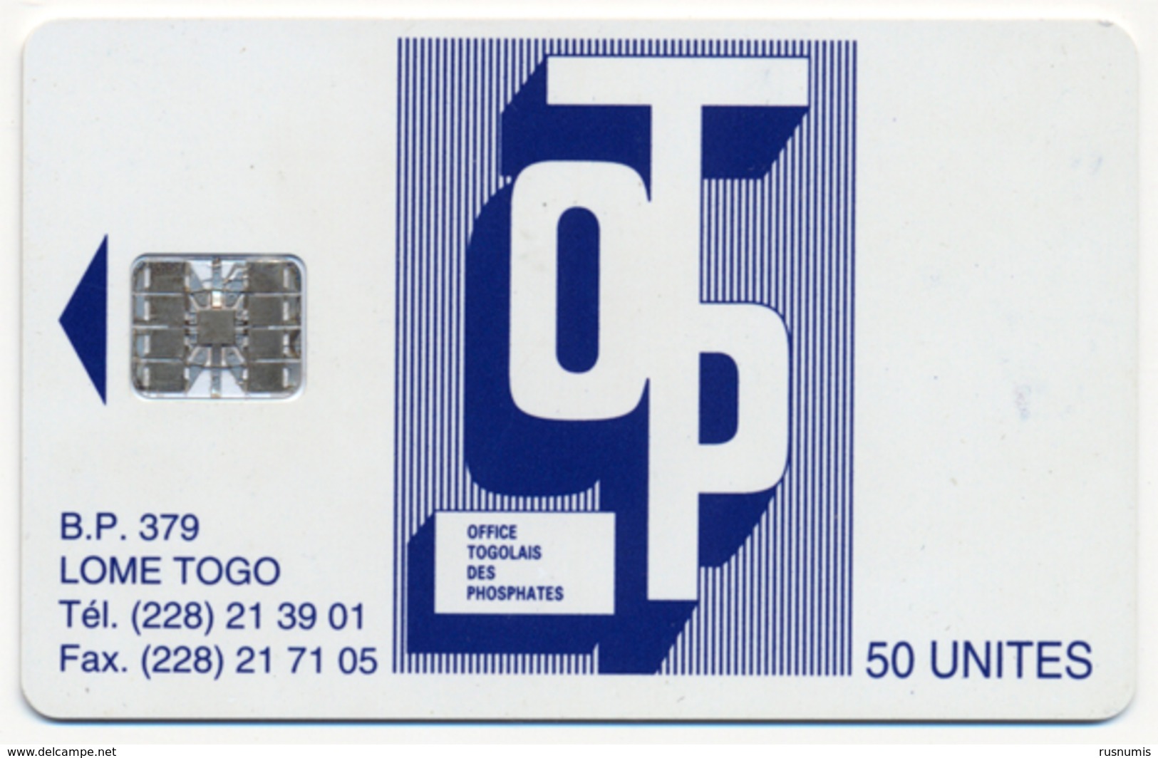 TOGO L'OPT 50 UNITS CHIP PHONECARD TELECARTE VERY GOOD USED - Togo