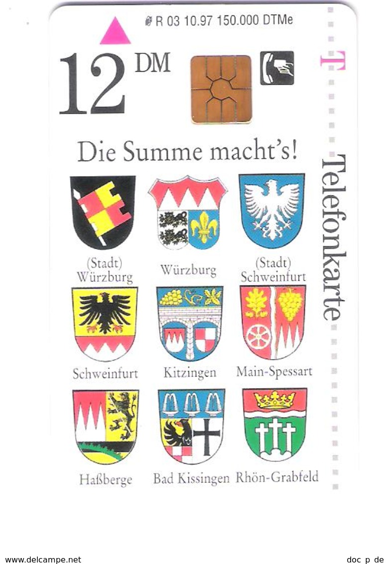 Germany - R 03/97 - Mainfranken - Wappen - R-Series: Regionale Schalterserie