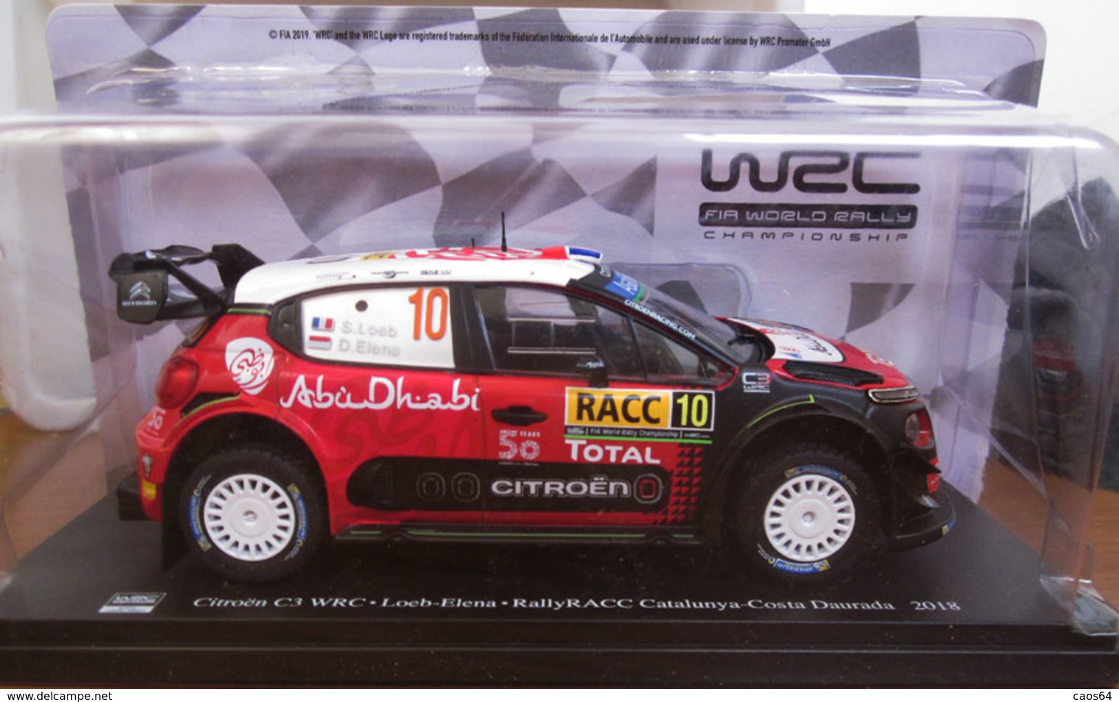 CITROEN C3 WRC LOEB ELENA RALLYRACC CATALUNYA COSTA DAURADA 2018 HACHETTE 1:24 - Sonstige & Ohne Zuordnung