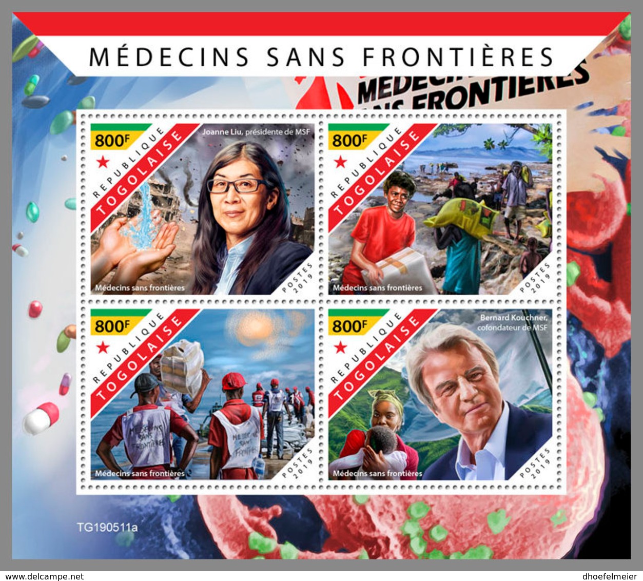 TOGO 2019 MNH Doctors Without Borders Ärzte Ohne Grenzen Médecins Sans Frontières M/S - OFFICIAL ISSUE - DH2001 - Autres & Non Classés