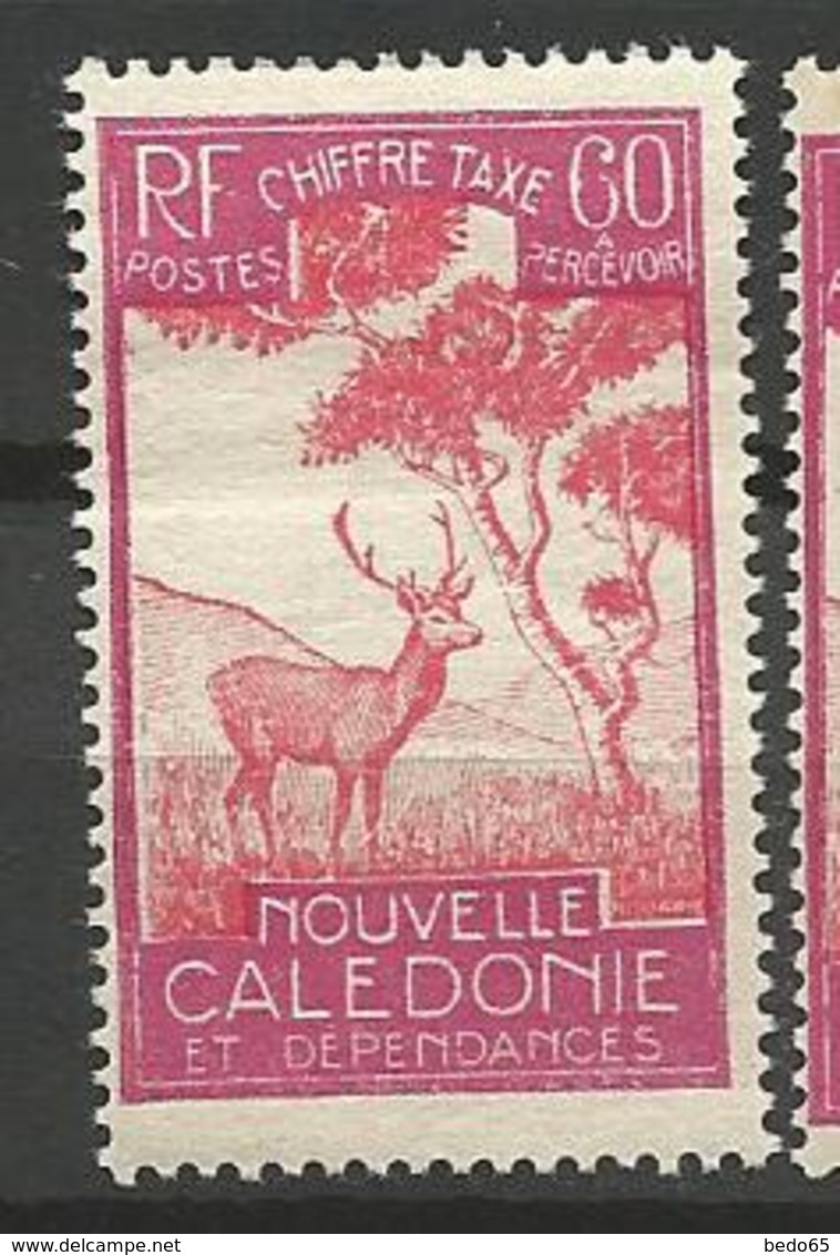 NOUV-CALEDONIE TAXE  N° 35 Variétée 6 De 60 Brisé NEUF* TRACE DE CHARNIERE  / MH - Timbres-taxe