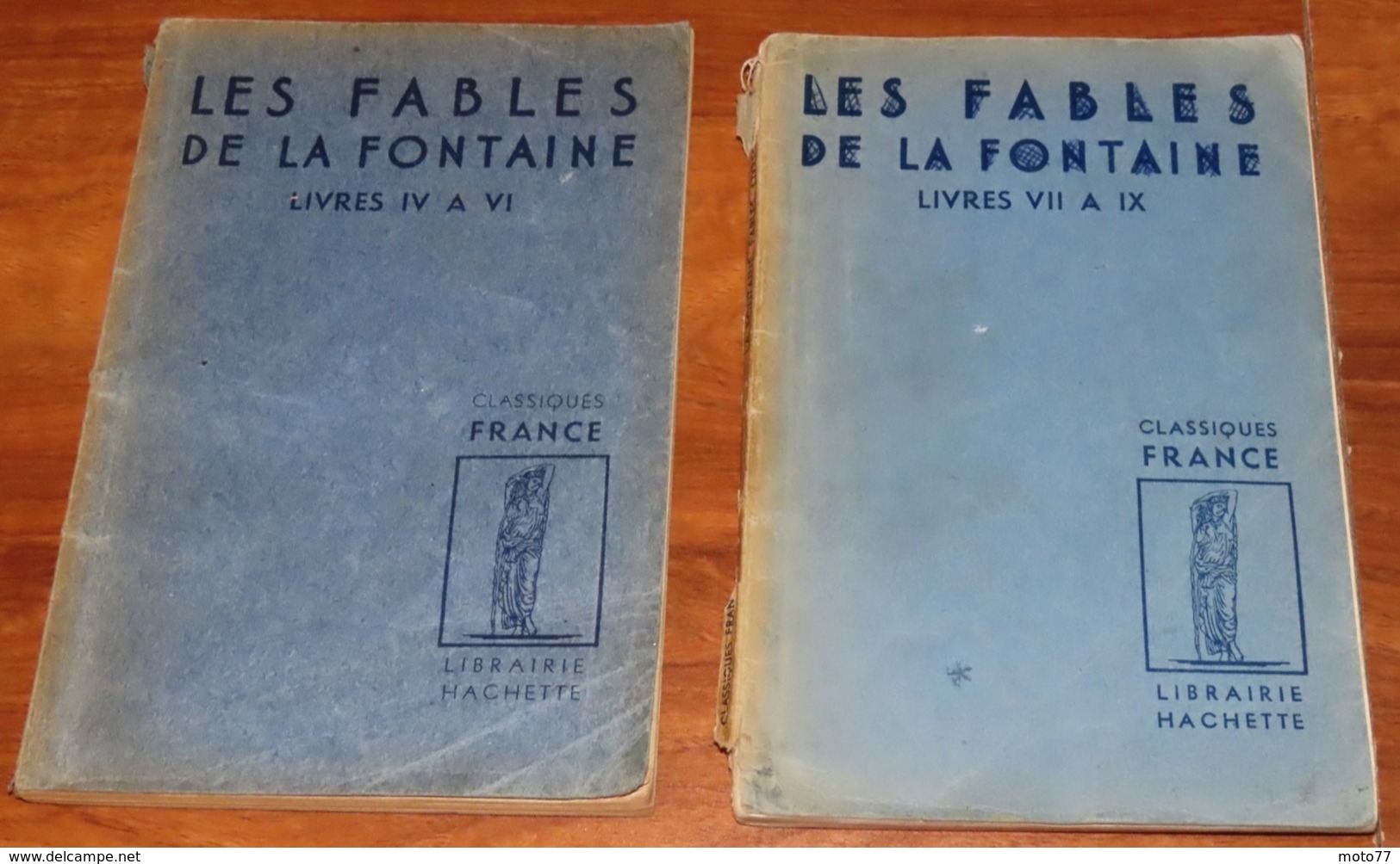 2 TOMES - LES FABLES DE LA FONTAINE - 1947 Et 1940 - Edition Hachette / 21 - Auteurs Français