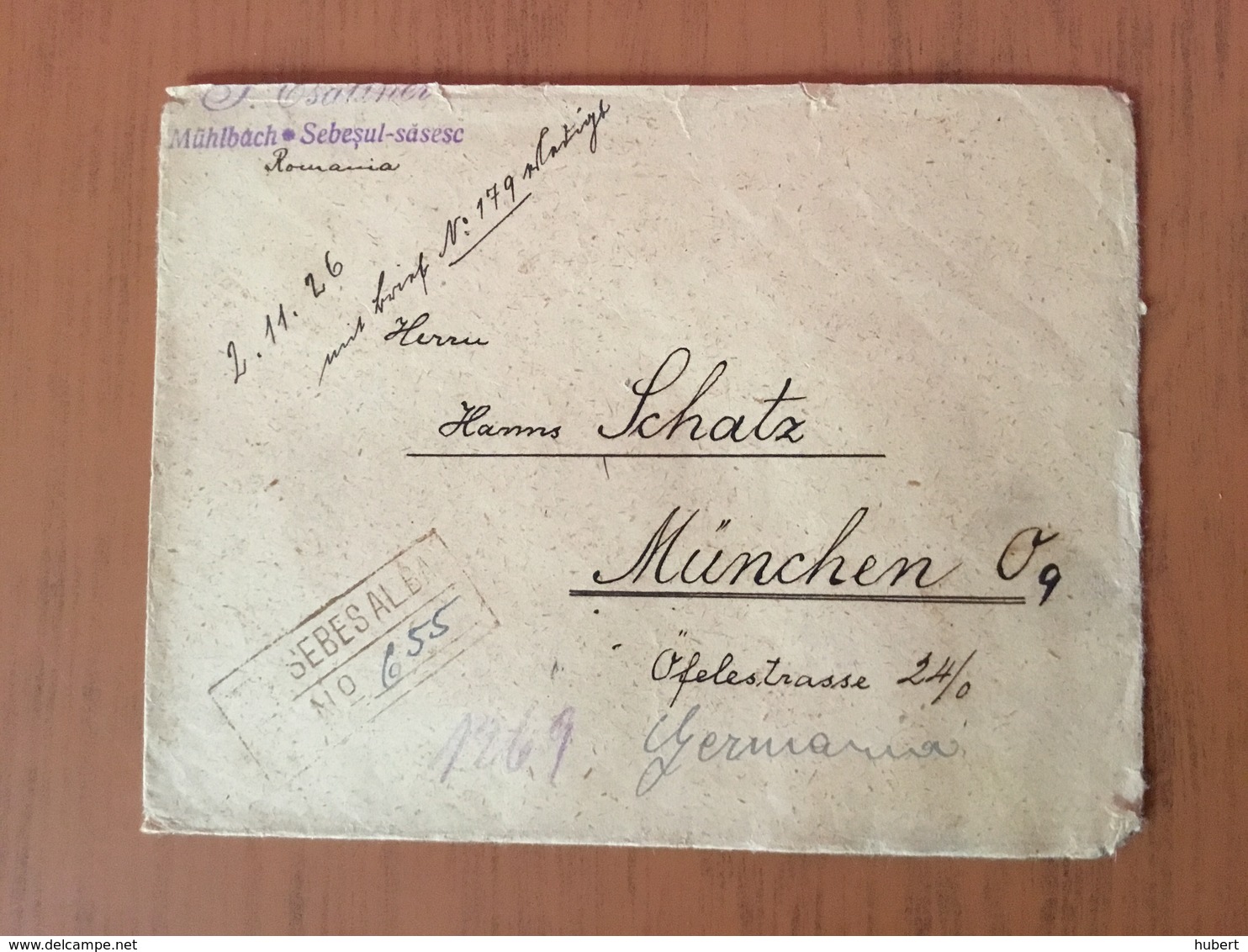 Cover From Sebes Alba (Romania) To Munchen YT 283 - 288 - 292 - 297 +cinderella Die Postmarke 1926 - Lettres & Documents