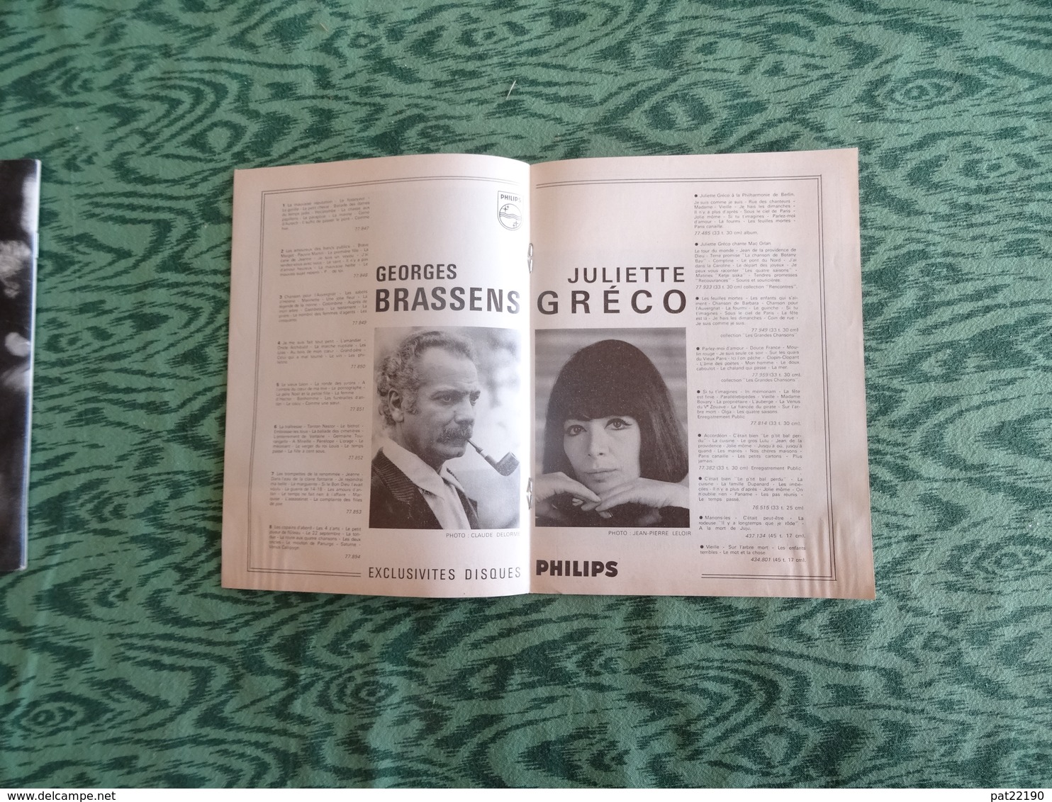 rare programme 1966 juliette Greco Brassens au theatre National Populaire de Georges Wilson 2 livrets avec chansons