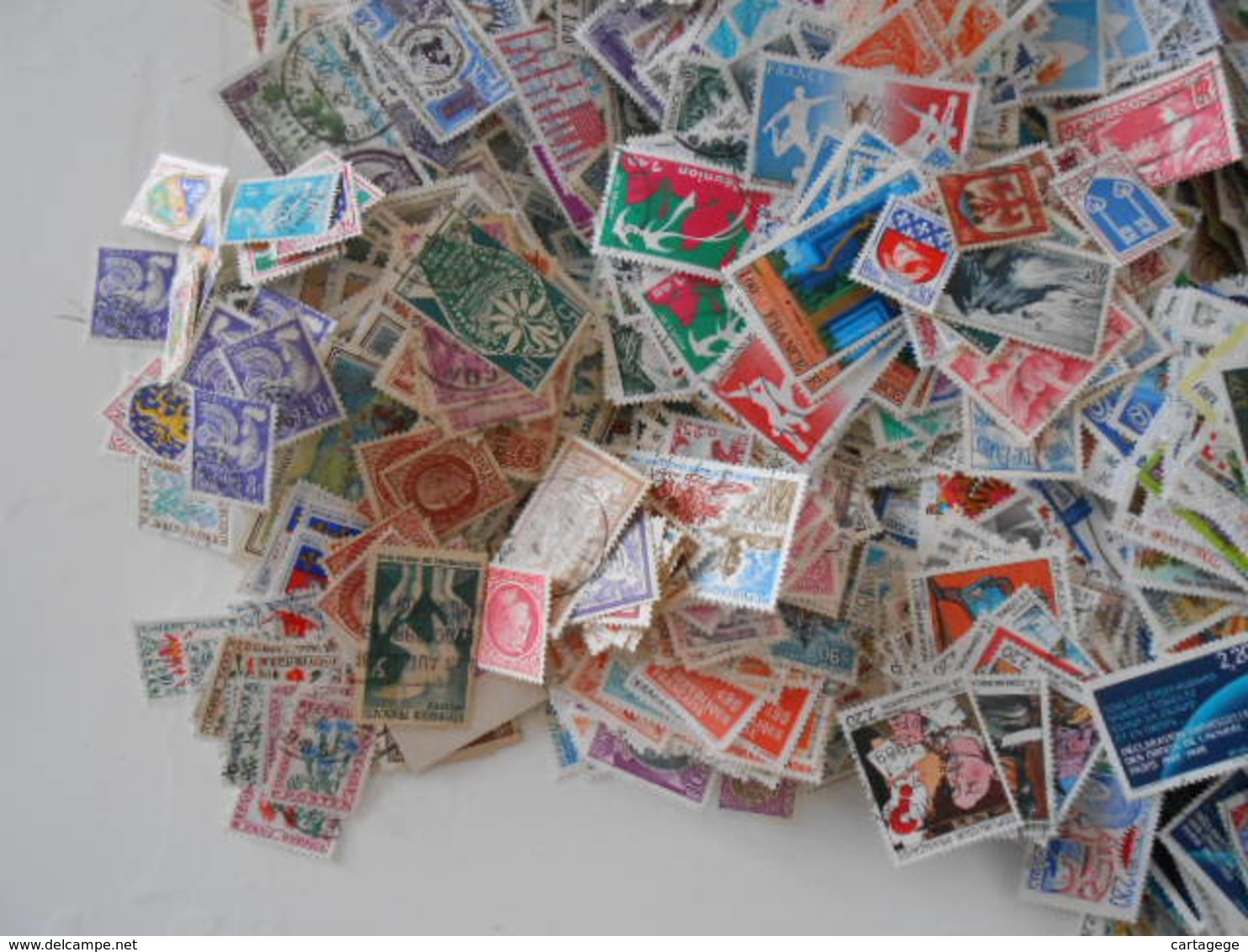 FRANCE LOT DE PLUSIEURS MILLIERS DE TIMBRES DE FRANCE OBLITERES - Collections