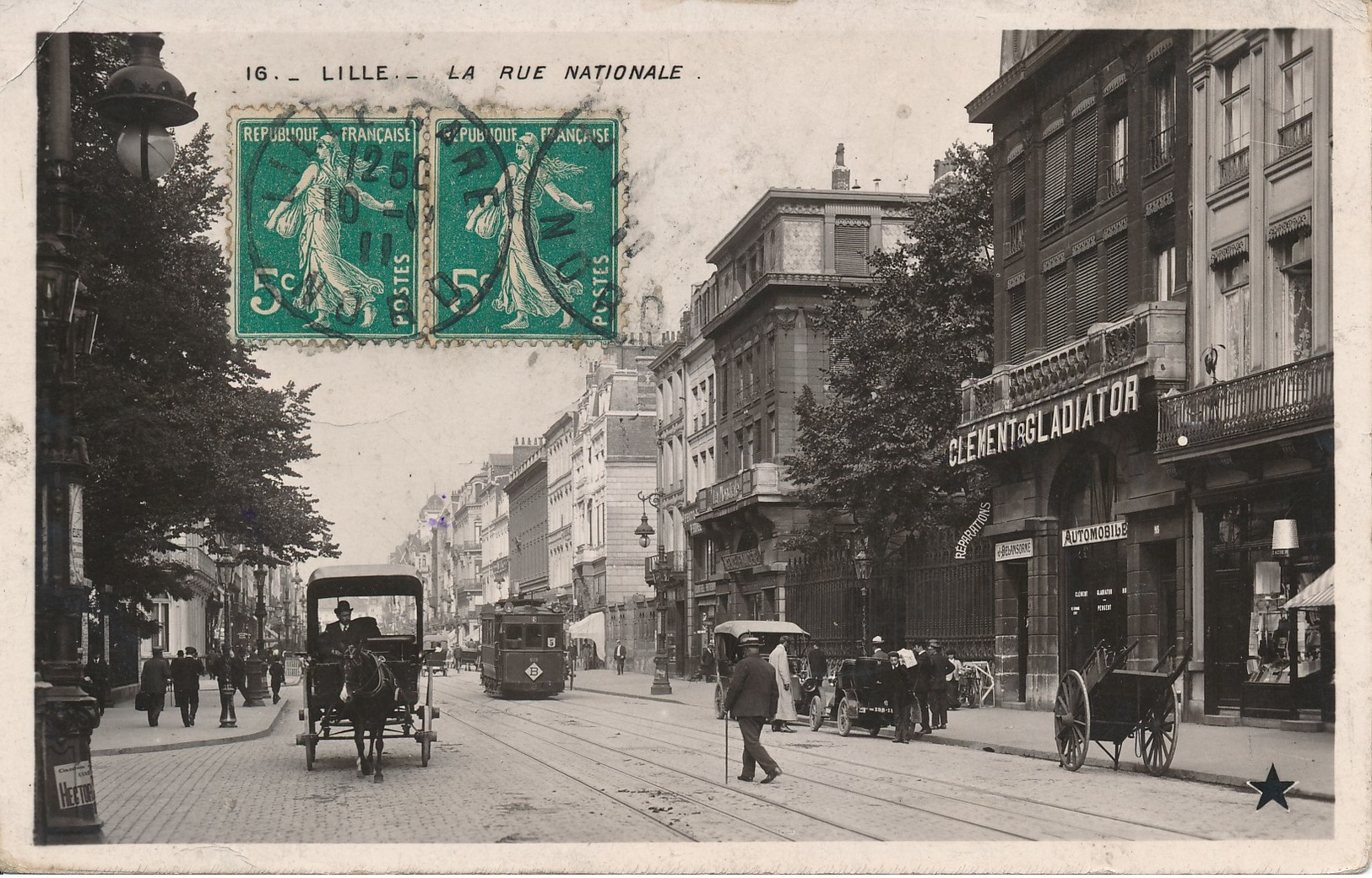 Lille L'Etoile 16 Rue Nationale Emaillographie Superbe Rare TBE - Lille