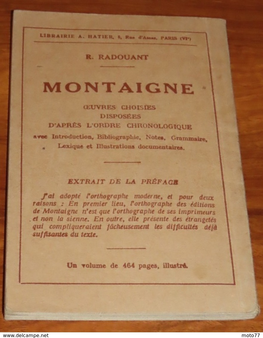 TOME Des Livres I à IV - LES FABLES DE LA FONTAINE - 1946 - Edition Hatier - Fables Choisies / 23 - Auteurs Français